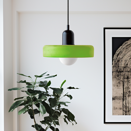 Lampa wisząca Bauhaus | Żywe kolorowe szkło | Nowoczesny design | Funkcjonalny wystrój domu | Energooszczędne oświetlenie do salonu, jadalni i sypialni