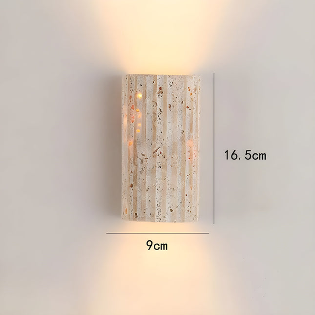 Oświetlenie ścienne wewnętrzne StoneGlow | Lampa LED z kamienia naturalnego | Wzmocnienie artystycznej atmosfery | Energooszczędne ciepłe białe światło | Elegancki wystrój wnętrz domu