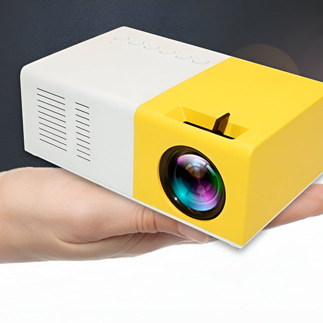 Miniprojektor Ultra HD | Przenośna i kompaktowa konstrukcja | Obsługa rozdzielczości Full HD 1080P | Projekty do 170 cali | Wiele interfejsów: HDMI, USB, audio | Łatwa instalacja | Idealny do filmów, gier wideo i użytku na zewnątrz