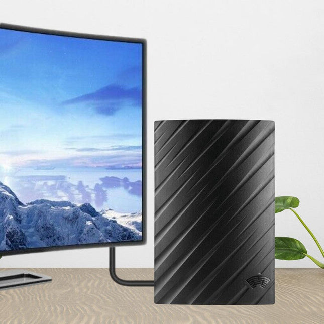 Antena HDTV Noustia | Obsługa 4K | Zasięg 600 Mil | Do Użytku Wewnątrz i Na Zewnątrz | Woododporna | Wzmocniony sygnał | Kabel Koncentryczny 5m | Rozdzielczość 1080P i 4K | Bez Opłat za Subskrypcje 