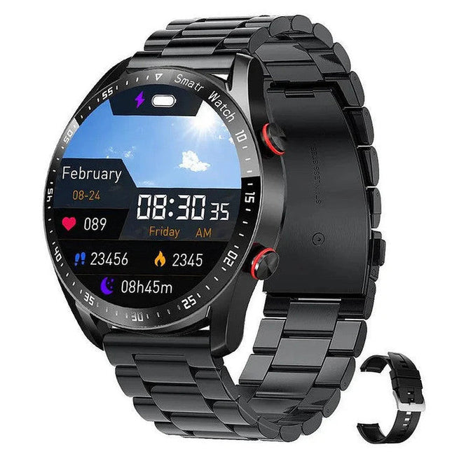 Smartwatch Noustii | Ekran 1,45" | Monitorowanie Zdrowia | Tętno, Cukier, podłoże, Saturacja | IP67 Wodoodporność | Bluetooth Rozmowy, Muzyka | Różne Kolory Paska