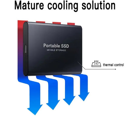 Przenośna pamięć masowa SSD 1 TB | Szybki transfer danych USB 3.1 | Lekki i trwały | Zgodność typu C | Zawiera adapter OTG | Nadaje się do systemu Windows i macOS