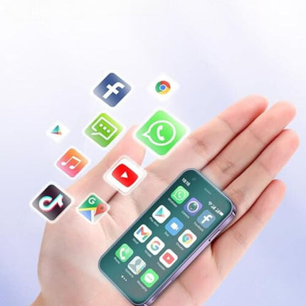 Najmniejszy smartfon na świecie | Androida 8.1 | 3,0-calowy ekran | 2GB RAM | Pamięć 16 GB | GPS | Bluetooth | Wi-Fi | USB-C | Minitelefon gotowy do obsługi aplikacji