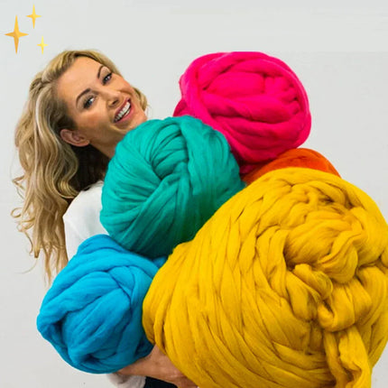 LuxeWool | DIY Chunky XL 1000g włoskiej wełnianej | Miękka tekstura dla przytulnych koców i poduszek | Idealny do działań dziewiarskich | Dodaj ciepło i styl do użytkowania w domu