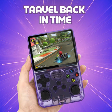 Retro konsola do gier | 20 000 klasycznych gier | Pamięć 128 GB | Podwójne joysticki | Wyświetlacz IPS HD 3,5" | Czterordzeniowy procesor RK3326 | Bateria ponad 10 godzin | Wbudowany głośnik i port audio 3,5 mm | Nostalgiczna rozrywka