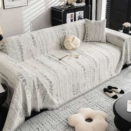 Ochraniacz na sofę Almond Crest | Tkanina szenilowa | Pełna osłona sofy | Neutralny stylowy design | Komfort wypoczynku | Chroni przed sierścią zwierząt domowych i plamami | Można prać w praktyce | Odporny na blaknięcie i pigułki