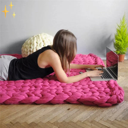 LuxeWool | DIY Chunky XL 1000g włoskiej wełnianej | Miękka tekstura dla przytulnych koców i poduszek | Idealny do działań dziewiarskich | Dodaj ciepło i styl do użytkowania w domu