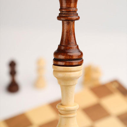 Szachy Rodzinne | Składana Drewniana Plansza 39cm | Figurka magnetyczna | Rozwija Kreatywność i Umiejętności Rozwiązywania Problemów | Przenośne i Wytrzymałe | Edukacyjne Ćwiczenie Mózgu | 34x34 cm i 39x39 cm