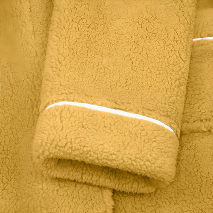 Luksusowy szlafrok z polaru Sherpa | Szlafrok unisex z szalowym kołnierzem i kieszeniami | Przytulna tkanina flanelowa w kolorze koralowym zapewnia wygodę przez cały rok | Miękka i lekka konstrukcja | Idealny prezent | Można prać w praktyce