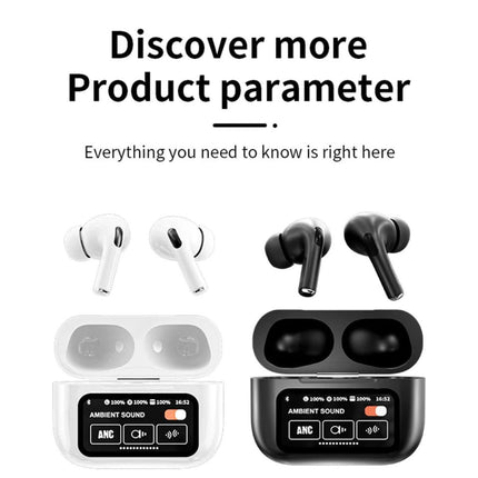 Słuchawki douszne z dotykowym dotykiem Wings z redukcją szumów | Bezprzewodowy Bluetooth 5.4 | Wbudowany Głośnik | Wodoodporność IPX4 | Dźwięk przestrzenny | Otwory na smycz | Redukcja rozmów przy uchu rozkładu | Ergonomiczna konstrukcja | Zasięg do 15 m