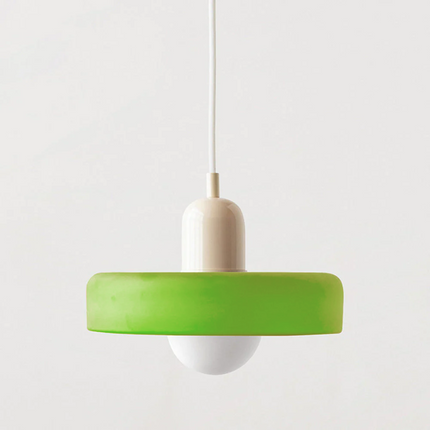 Lampa wisząca Bauhaus | Żywe kolorowe szkło | Nowoczesny design | Funkcjonalny wystrój domu | Energooszczędne oświetlenie do salonu, jadalni i sypialni