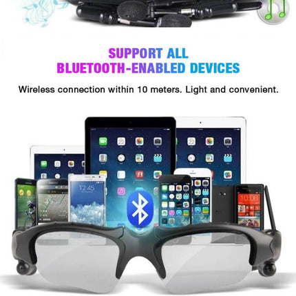 Okulary Bluetooth | Zestaw Hi-Fi Słuchawkowy | Polaryzacja UV | Bezprzewodowe 10m | kompatybilne z iOS i Android | Rozmowy Bez Rąku | Odtwarzanie Muzyki | Lekka konstrukcja | Długi Czas Pracy Baterii