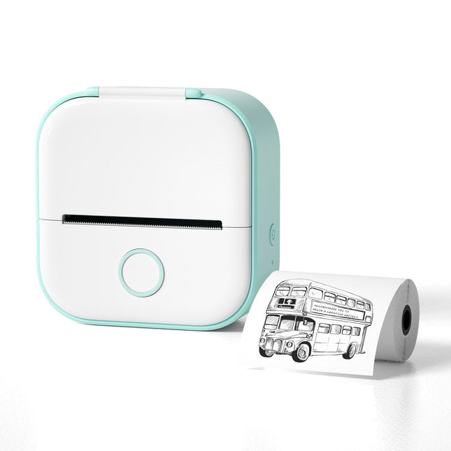 Przenośna mini drukarka Bluetooth | Drukuj zdjęcia, etykiety i notatki, gdziekolwiek jesteś | Technologia bez atramentu | Przyklejony podkład | Integracja mobilna z iOS i Androidem | Kompaktowy i ładowalny | Łatwe drukowanie ze smartfona
