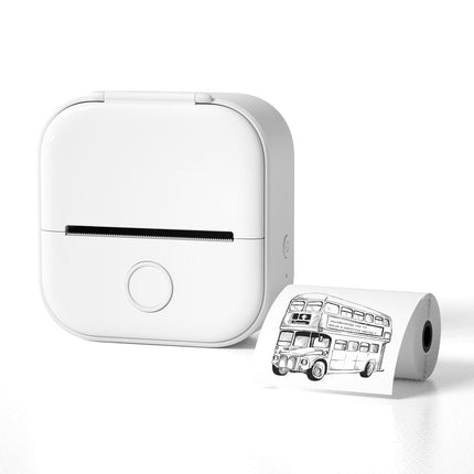 Przenośna mini drukarka Bluetooth | Drukuj zdjęcia, etykiety i notatki, gdziekolwiek jesteś | Technologia bez atramentu | Przyklejony podkład | Integracja mobilna z iOS i Androidem | Kompaktowy i ładowalny | Łatwe drukowanie ze smartfona