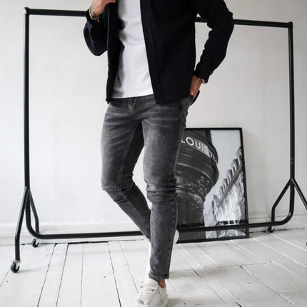Bluza męska Felix | Nowoczesna elegancja Ponadczasowy styl | Kurtka bawełniana lub regularnie kroju | Łatwa pielęgnacja | Rozmiary S do XL | Kolory: granatowy lub grafitowy | Oddychający komfort | Autor: Van Hallen Melbourne