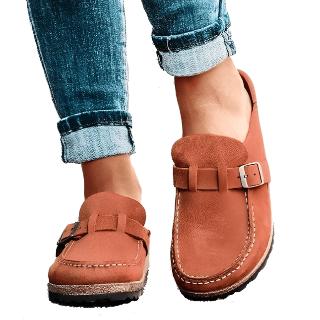 Klapki ze skóry zamszowej w stylu vintage | Otwarty palec | Zamknięcie klamry | Obuwie letnie na co dzień | Wygodna chłonna konfiguracja | Rozmiary damskie UE 35-43 | Idealnie pasuje do wiosennych i letnich stylizacji