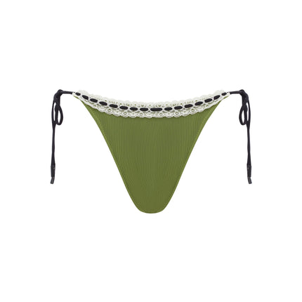 Betsy Dół bikini | Bezczelne cięcie | Strona krawata | khaki | Damskie stroje kąpielowe