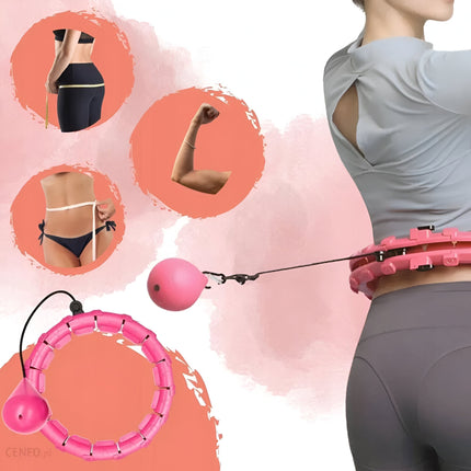 Inteligentne ważone hula hop | Koło fitness ujędrniające i spalające kalorie | Regulowana talia do 43 cali | Odłączane części | Ciche podłoże boczne | Rozwiązanie do ćwiczeń w domu | Trwały materiał ABS
