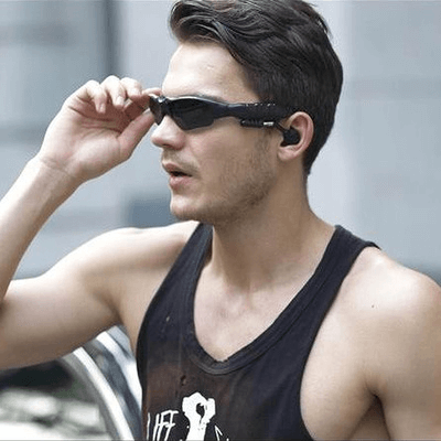 Okulary Bluetooth | Zestaw Hi-Fi Słuchawkowy | Polaryzacja UV | Bezprzewodowe 10m | kompatybilne z iOS i Android | Rozmowy Bez Rąku | Odtwarzanie Muzyki | Lekka konstrukcja | Długi Czas Pracy Baterii