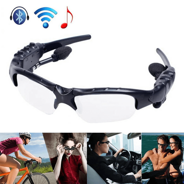 Okulary Bluetooth | Zestaw Hi-Fi Słuchawkowy | Polaryzacja UV | Bezprzewodowe 10m | kompatybilne z iOS i Android | Rozmowy Bez Rąku | Odtwarzanie Muzyki | Lekka konstrukcja | Długi Czas Pracy Baterii