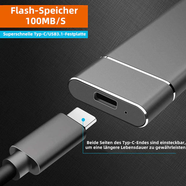 Rynka | Ultraszybki zewnętrzny dysk SSD | 520 MB/s | 1 TB/2 TB | USB 3.1 typu C | Odporne na wstrząsy aluminium | Kompaktowa konstrukcja | Zgodność z wieloma systemami inicjującymi | Srebrny/Czarny/Niebieski/Czerwony