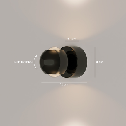 Nowoczesna lampa ścienna PONTOS | Trwała oprawa LED | Energooszczędny | Idealny do pomieszczeń mieszkalnych | Łatwa instalacja | Wszechstronny design