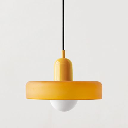 Lampa wisząca Bauhaus | Żywe kolorowe szkło | Nowoczesny design | Funkcjonalny wystrój domu | Energooszczędne oświetlenie do salonu, jadalni i sypialni