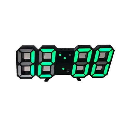 Cyfrowy zegar ścienny LED 3D | Możliwość przyciemnienia oświetlenia | Minimalistyczny design | Zasilany przez USB | Wysoka jasność | Wystrój domu