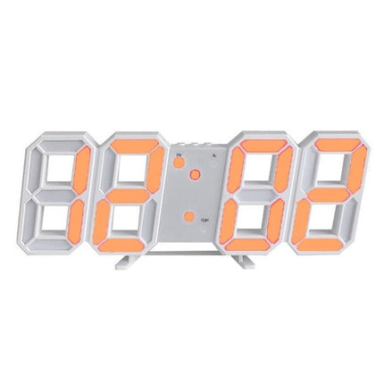 Cyfrowy zegar ścienny LED 3D | Możliwość przyciemnienia oświetlenia | Minimalistyczny design | Zasilany przez USB | Wysoka jasność | Wystrój domu