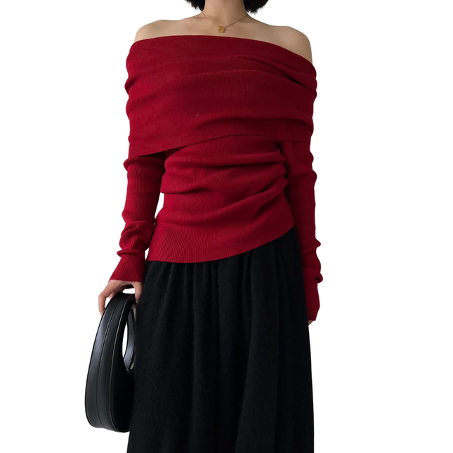 ELLIE | Sweter damski z dzianiny w stylu vintage z wyjściami | Szykowny, pochlebny krój | Wysoki komfort użytkowania
