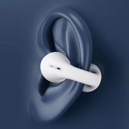 Bezprzewodowe stosowanie na przewodnictwo kostne Redukcja hałasu | Zacisk na ucho Bluetooth | Ergonomiczne chore | Trwała drewnoodporność IPX5 | Czarno-biały | Ładowanie typu C | 4-8h Odtwarzanie | Wyświetlacz mocy LED