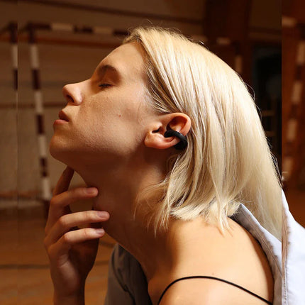 AquaHarmonia | Wodoodporne bezprzewodowe słuchawki douszne Bluetooth | Ultra Bass z ochroną słuchu | IP68 Bezpieczny prysznic | Ponad 24 godziny słuchania | Bluetooth 5.0 | Konstrukcja z klipsem | Czarny lub biały