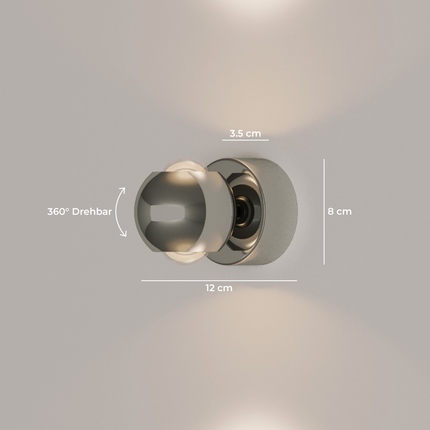 Nowoczesna lampa ścienna PONTOS | Trwała oprawa LED | Energooszczędny | Idealny do pomieszczeń mieszkalnych | Łatwa instalacja | Wszechstronny design