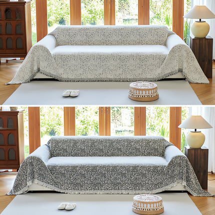 Dwustronna narzuta na sofę | Nordycki projekt plamek | Styl Boho | Mieszanka bawełniana z mikrofibry | Można prać w praktyce | Antypoślizgowy, przyjazny dla zwierząt | Idealny na fotele, fotele dwuosobowe, sofy | Nowoczesny rustykalny wystrój domu