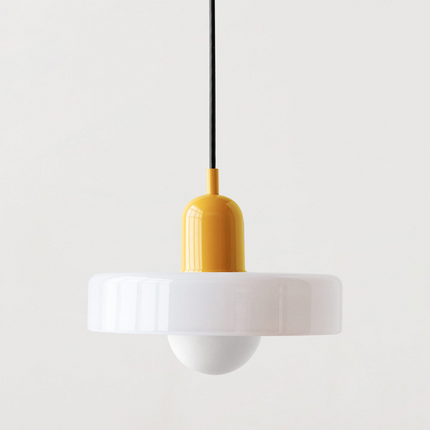 Lampa wisząca Bauhaus | Żywe kolorowe szkło | Nowoczesny design | Funkcjonalny wystrój domu | Energooszczędne oświetlenie do salonu, jadalni i sypialni