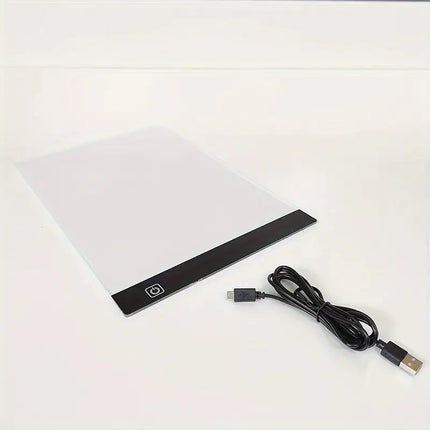 Mobilna Tablica LED A3 A4 A5 | Zasilanie USB | Regulowane Poziomy Jasności | Ochrona Oczu | Wszechstronna do Sztuki, Tatuażu, Quiltingu i Projektów | Lekka i Kompaktowa Konstrukcja Dla Artystów i Projektantów