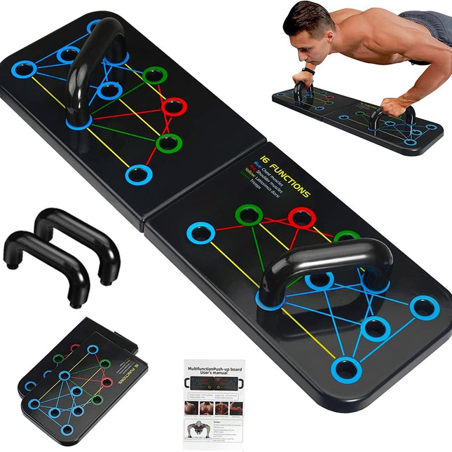 Ulepszona deska push-up | Wysokiej jakości tworzywo ABS | Uchwyty antypoślizgowe | Pozycja z odblokowanymi kolorami | Ładowność 660 zakończenia | montaż instalacji | Sprzęt do ćwiczeń w domu i na świeżym powietrzu
