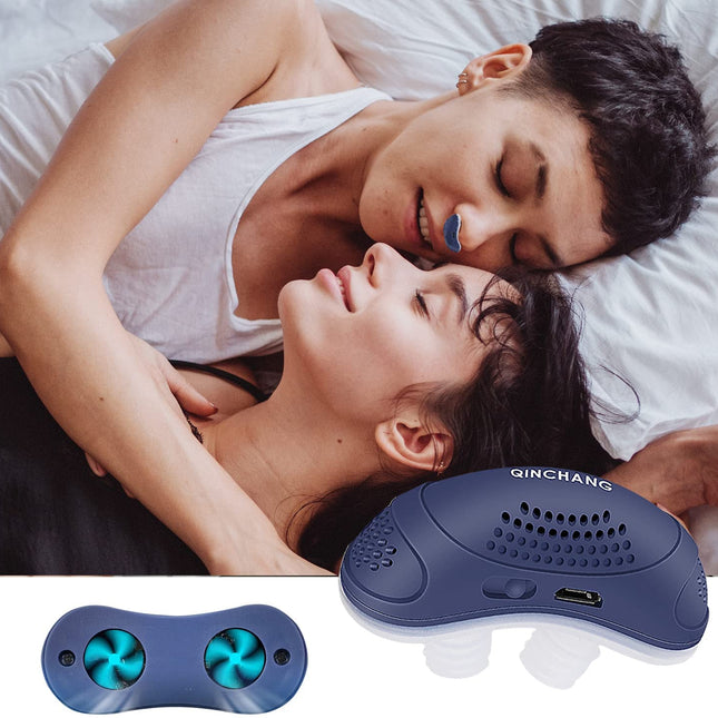 Urządzenie mikro CPAP | Zaawansowana technologia przeciw chrapaniu | Regulowane poziome komfort | Akumulator USB | Cicha i dyskretna praca | Wbudowany oczyszczacz powietrza | Kompaktowa i przyjazna dla konstrukcji użytkownika | Niebieski/biały