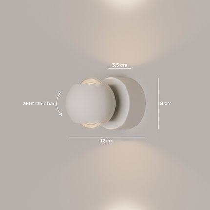 Nowoczesna lampa ścienna PONTOS | Trwała oprawa LED | Energooszczędny | Idealny do pomieszczeń mieszkalnych | Łatwa instalacja | Wszechstronny design
