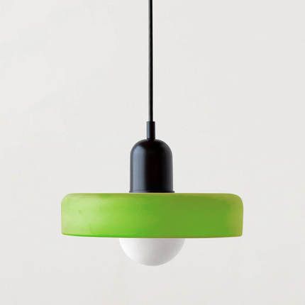 Lampa wisząca Bauhaus | Żywe kolorowe szkło | Nowoczesny design | Funkcjonalny wystrój domu | Energooszczędne oświetlenie do salonu, jadalni i sypialni