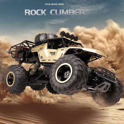 6-kołowy zdalnie sterowany Monster Truck w skali 1:12 | Możliwości terenowe | Zaawansowana technologia 2,4 GHz | Amortyzatory | Opony antypoślizgowe | Wysoka prędkość 52 km/h | Akumulator USB | Opcje czarno-złote