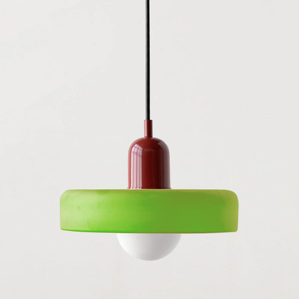 Lampa wisząca Bauhaus | Żywe kolorowe szkło | Nowoczesny design | Funkcjonalny wystrój domu | Energooszczędne oświetlenie do salonu, jadalni i sypialni