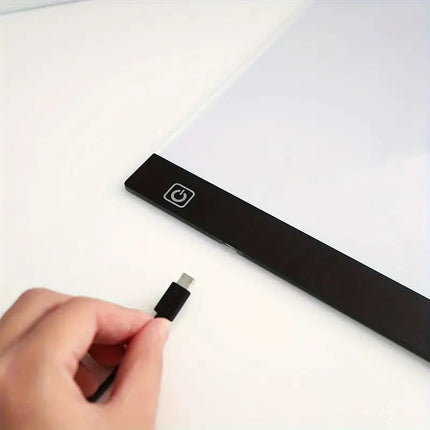 Mobilna Tablica LED A3 A4 A5 | Zasilanie USB | Regulowane Poziomy Jasności | Ochrona Oczu | Wszechstronna do Sztuki, Tatuażu, Quiltingu i Projektów | Lekka i Kompaktowa Konstrukcja Dla Artystów i Projektantów
