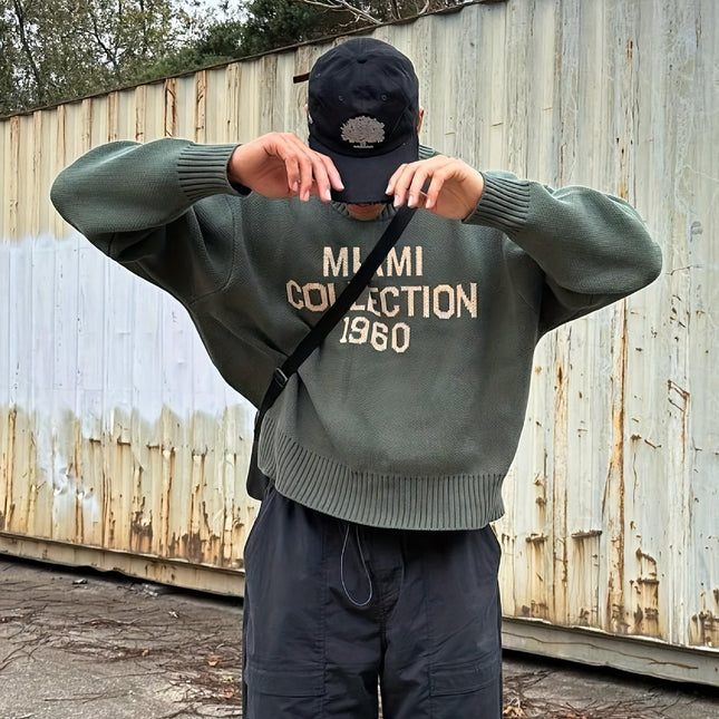 Luźny sweter z dzianiny | Męski sweter oversize | Wygodne i oddychające | Wysokiej jakości tkanina | Swobodny i nowoczesny styl | Wszechstronne zszywki do garderoby | Dostępnych jest wiele kolorów
