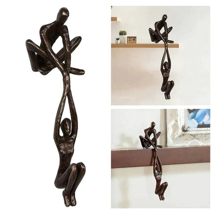 Wieczna miłość i równowaga | Rzeźba z żywicy | Symboliczny wystrój domu | Wyjątkowy prezent dla par i rocznic | 10,2 x 6,4 x 20,5 cm