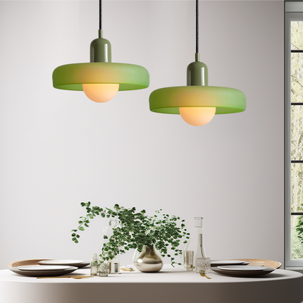 Lampa wisząca Bauhaus | Żywe kolorowe szkło | Nowoczesny design | Funkcjonalny wystrój domu | Energooszczędne oświetlenie do salonu, jadalni i sypialni