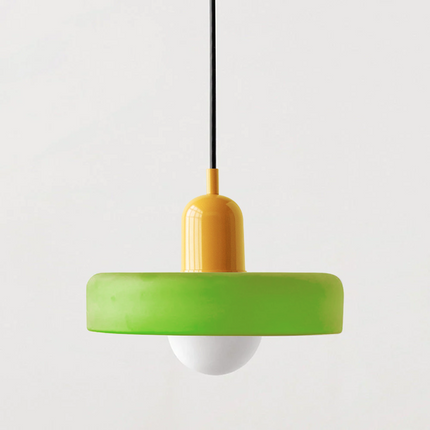 Lampa wisząca Bauhaus | Żywe kolorowe szkło | Nowoczesny design | Funkcjonalny wystrój domu | Energooszczędne oświetlenie do salonu, jadalni i sypialni
