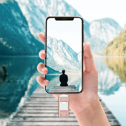 Pamięć flash USB Rozszerzenie pamięci dla iPhone'a, iPada i systemu Android | kompatybilność z urządzeniem | Złącza USB 3.0 i Lightning | Ochrona zaszyfrowanych plików | Opcje 8–64 GB