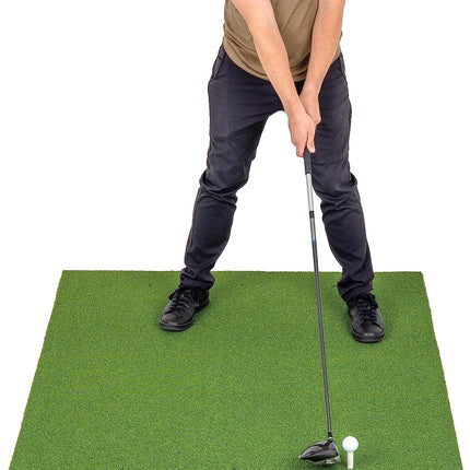 Mata Golfowa do Treningu | 5x4 ft Sztuczna Trawa | Pianka antypoślizgowa 15mm | 6 Pozycji Teeingowych | Zawiera 3 Gumowe Tee do Driverów | Syntetyczna Trawa dla Realistycznego Odczucia