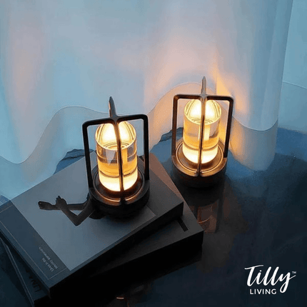 Lampa stołowa LED Nordic | elegancki wygląd | Sterowanie dotykowe | Tryby 3-kolorowe | Akumulator USB | Wysokiej jakości metal i kryształy | Opcje srebra, złota, czerni | Wszechstronne oświetlenie domu | Wodoodporność IP65